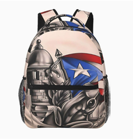 Sac à dos pour enfants à grande capacité, design drapeau de Porto Rico personnalisé, sac à dos de sport de plein air, vente chaude