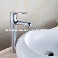 Robinet de lavabo monotrou moderne et minimaliste, mitigeur chaud/froid à poignée unique, finition électrolytique
