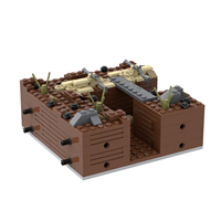 Série militaire Champ de bataille Coin gauche MOC MOOXI MOC5064-G Blocs de construction Briques Soldat de l'armée Blocs de la Seconde Guerre mondiale Modèles de construction Jouets