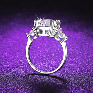 Weiai แหวนเพชรโมอิส S925สำหรับผู้หญิงขนาด5กะรัตประดับ JR016เพชรสำหรับผู้หญิงแหวนหมั้นทำจากเงินสเตอร์ลิงมีการรับรอง - Product Image 4