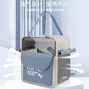 Pet <b>Backpack</b> For <b>Cat</b> And Small Dog Breathable Outdoor Travel <b>Carrier</b> With Mesh Window And Handle - Product Image 2