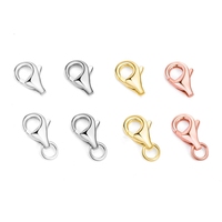 Fermoir Classique Véritable Homard à Ressort en Argent Sterling 925 avec Anneau Ouvert pour Fabrication de Bijoux DIY Bracelets et Colliers