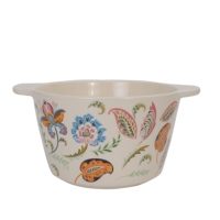 Décalcomanie personnalisée allant au four à micro-ondes Design nordique servant des salades soupes Bol en céramique à double oreille