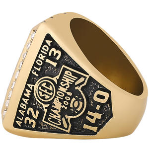 2009 N CAA Alabama Red Tide Campeonato de fútbol Anillo Aleación de moda Fabricante de joyas Ventas directas - Product Image 3