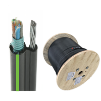 100M Span Overhead Autoportante Messenger Stripe Sheath SM 12 FO Fiber G652D 36 Core Fig8 Cable de fibra óptica GYTC8Y GYTC8S