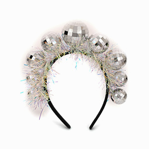 White Christmas <strong>Disco</strong> <strong>Ball</strong> Glow Hairbands LED Light up <strong>Headbands</strong> for Kids and Adults for New Year Parties - Product Image 4