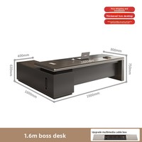 LBZ-113X Chaise de bureau de direction combinée avec bureau en L minimaliste moderne personnalisable pour ordinateur