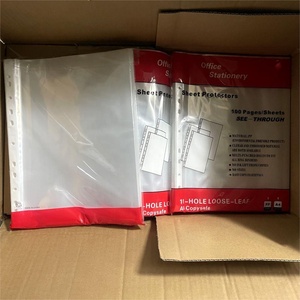 Grosir harga yang baik kualitas baik tahan air halus bening plastik 11 lubang longgar daun pp lembar pelindung untuk dokumen - Product Image 6