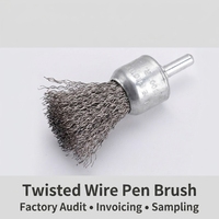 Brosse de polissage et tête de meulage en fil d'acier revêtu de bronze de qualité industrielle avec revêtement en feutre de laine, personnalisable OEM