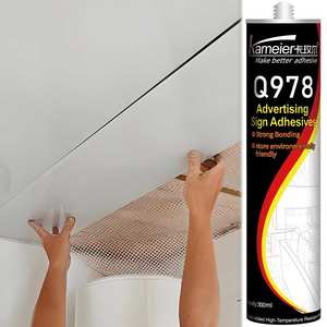 Kameier Best Mastic Colle pour fenêtres Carreaux de plafond Mastic neutre à basse température Transparent 300ml Adhésif de repositionnement <span class=keywords><strong>sur</strong></span> <span class=keywords><strong>sol</strong></span> - Product Image 1