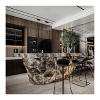 Ensemble complet d'armoires de cuisine en mélamine de style moderne Runwood
