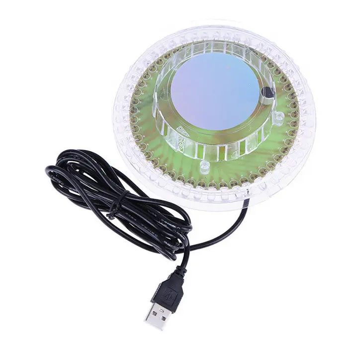 사운드 Actitvated 매직 LED 휠 라이트 RGB LED 파티 바 웨딩 무대 조명 USB 전원 48 Leds 디스코 DJ 램프