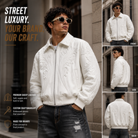 Veste universitaire en cuir de mouton OEM à marque privée, logo personnalisé, veste de luxe style Letterman, fabricant de vestes en cuir streetwear
