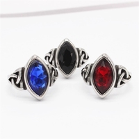 Bague en acier inoxydable avec gemmes, style nordique, viking, pirate, celtique, tendance 2025, vente en gros pour le commerce extérieur