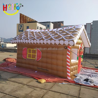 Cabane gonflable géante en forme de maison de pain d'épices, tente cabane à bonbons pour cabine photo de centre commercial de Noël