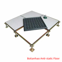 Lantai Akses Terangkat Anti-statis Keramik 600x600x35mm Langsung dari Pabrik untuk Pusat Data dan Gedung Perkantoran