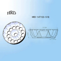 Réflecteur LED personnalisé à 14 lampes en alliage d'aluminium, usinage CNC de haute précision, traitement d'échantillons de dessins