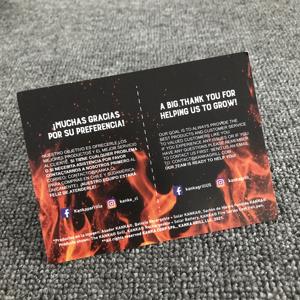 ที่กำหนดเองการพิมพ์หรูหรากุหลาบทองฟอยล์ร้อนแสตมป์ธุรกิจเคลือบกระดาษขอบคุณบัตร - Product Image 5