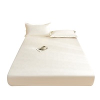 Drap-housse 100 % coton imperméable 200 fils/pouce² style européen doux respirant couleur unie pour lits doubles, king, queen et usage hospitalier