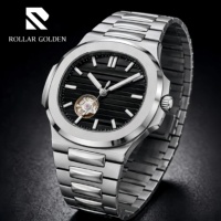 Rolar Golden OEM Fabricant de montres personnalisées, montre mécanique automatique en acier inoxydable de luxe pour hommes, Montre