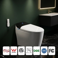 WC intelligent monobloc certifié SAA WaterMark avec chasse automatique, bidet, siège chauffant, lavage féminin, massage, écran LED et télécommande