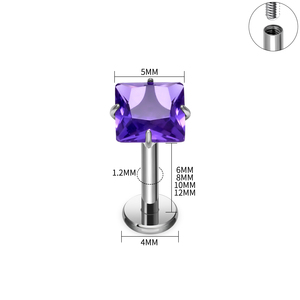 <span class=keywords><strong>Orecchini</strong></span> a Perno in Titanio G23 16G, Piercing <span class=keywords><strong>per</strong></span> Cartilagine, <span class=keywords><strong>Trago</strong></span>, Conca, Elica, Labbra, Gioielli <span class=keywords><strong>per</strong></span> il Corpo - Product Image 2