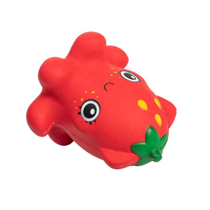 Balle anti-stress en mousse PU souple personnalisable avec logo, motif pieuvre fraise, pour garçons et filles de 5 à 7 ans, soulagement de l'anxiété, couleur rouge - Product Image 5