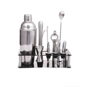 Cocktail Shaker Set Machine Stainless Steel Wholesale Custom Wine Dispenser Tools Bartender Plastic Shaker For Olives And Fruit