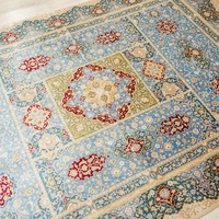 5.5x8ft Acheter des tapis en ligne Inde fait à la main de Turquie Bohème Polyester Shaggy Tapis en soie