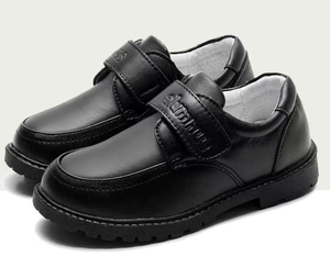 נעלי עור אמיתיות באיכות גבוהה עבור ילדים קטנים קטנים בית ספר איכותי מונקינס שחור בהשראת הנסיך הקטן - Product Image 2