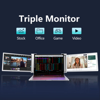 Moniteur portable pour ordinateur portable, extension d'écran 14 pouces, double écran FHD IPS, affichage USB C HDMI, deuxième moniteur pour MacBook ThinkPad Dell HP