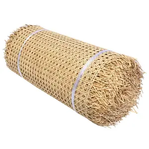 Factory Price Fast Delivery Natural Open Mesh Rattan Cane Webbing Roll Woven Webbing Cane