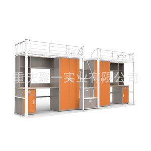 Camas de dormitorio con espacio de almacenamiento para uso escolar, diseño de desmontaje con revestimiento metálico - Product Image 5