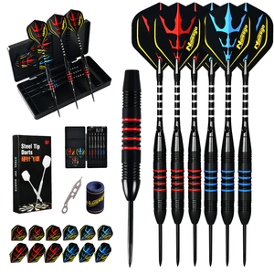 مجموعة سهام طرف فولاذية مكونة من 6 قطع بتخفيضات كبيرة مع ميزات أمان للبرميل الحديدي تشمل الشعار المخصص واللوحات - Product Image 2