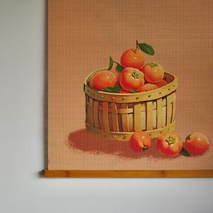 Pintura Decorativa de Doble Cara con Diseño de Caoba y Seda, para Recibidor y Sala de Estar, Estilo Chino - Product Image 1