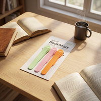 Marcadores de Página de Silicona Personalizados para la Educación, Clip para Libros, Marcadores de Página Flexibles y Duraderos, Multifuncionales para la Escuela y la Oficina