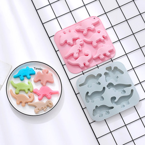 3D khủng long cấp thực phẩm Silicone khuôn Maker fondant khuôn sô cô la kẹo nến Xà phòng thủ công khuôn Baking DIY bánh trang trí nội thất bán buôn - Product Image 1