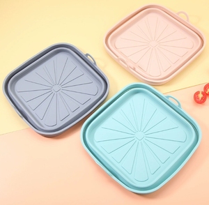 Nouveau moule <span class=keywords><strong>de</strong></span> <span class=keywords><strong>cuisson</strong></span> pliable en silicone pour friteuse à air, réutilisable, pour <span class=keywords><strong>four</strong></span> à micro-ondes, idéal pour gâteaux et pizzas, emballé en boîte - Product Image 5