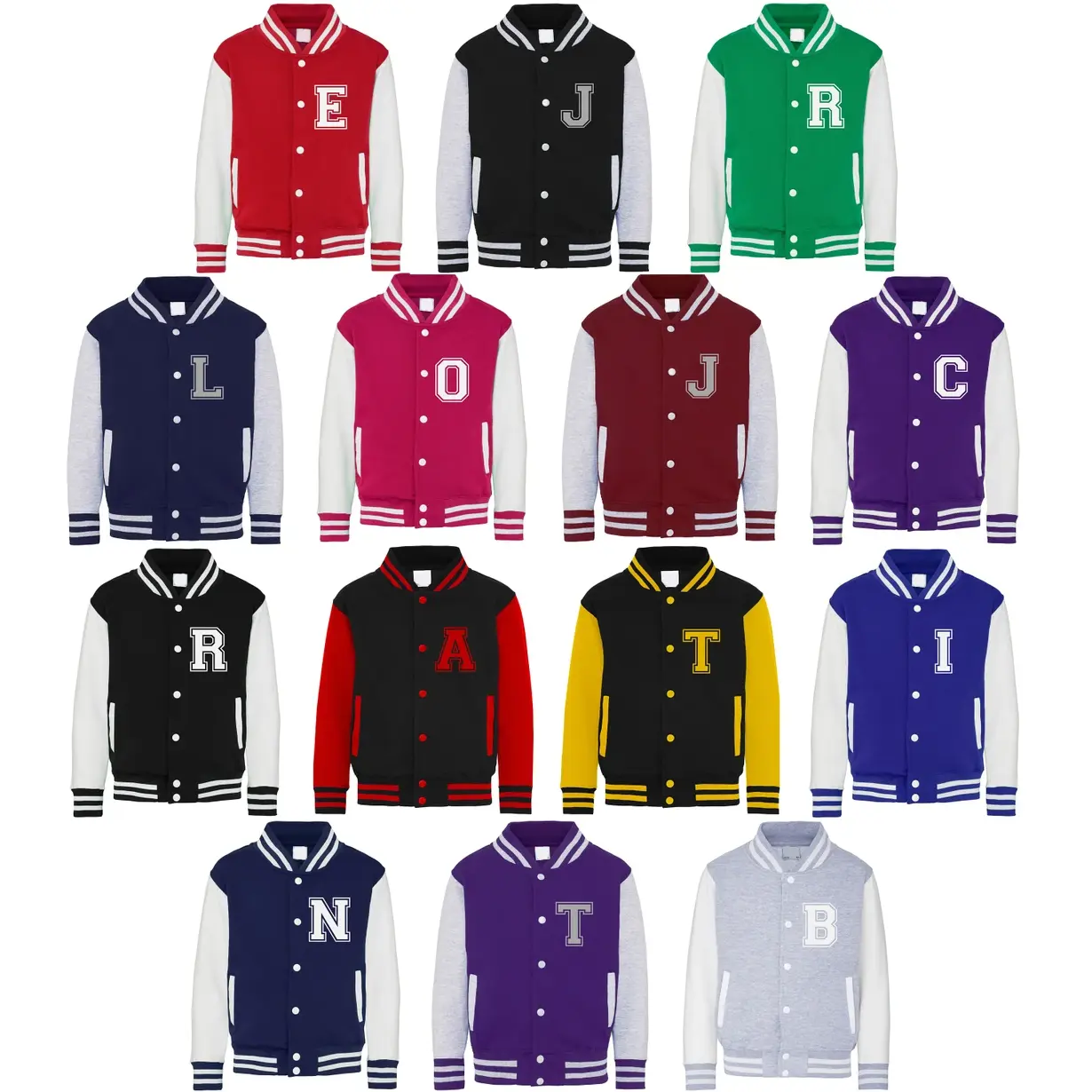 Chaqueta de béisbol con estampado personalizado para hombre, chaqueta de béisbol de alta calidad con bordado de equipo universitario