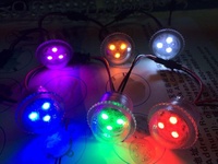 Aidisen DC12V 26mm 3 pixels, lumière LED IP65 RGB, lumière audio disco programmable, modules LED SMD 5050 3LEDs pour décorations extérieures