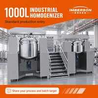 Mélangeur émulsifiant sous vide 1000L pour la production à grande échelle en usine cosmétique, homogénéisateur haute efficacité pour produits chimiques quotidiens