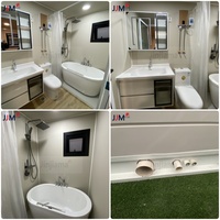 JJM Villa préfabriquée de luxe à 2 chambres, prête à l'emploi, en acier léger, maison préfabriquée miniature, maison portable extensible