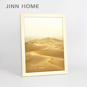 Vàng 12x16 Kính thực hình ảnh khung kim loại khung với ngà Mat răng cưa Tường Gắn Khung ảnh nhôm - Product Image 2