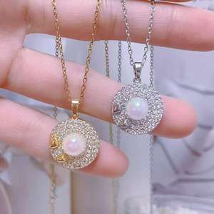 Ожерелье-подвеска «Звездная рамка» с астронавтом, золотистый тон, космический шарм для женщин и девушек, модные ювелирные украшения, подарочные аксессуары - Product Image 2