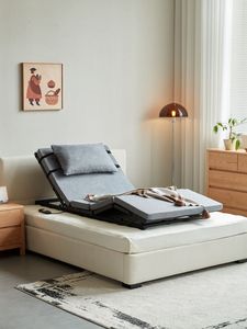 Cadre de lit <span class=keywords><strong>électrique</strong></span> réglable en métal à double moteur avec relevage du dossier, mobilier de chambre intelligent pour la maison - Product Image 2