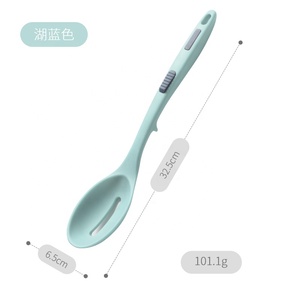 Cuillère de service en silicone de qualité professionnelle sans BPA Spatule de <span class=keywords><strong>cuisine</strong></span> à fente antiadhésive pour mélanger et servir - Product Image 3