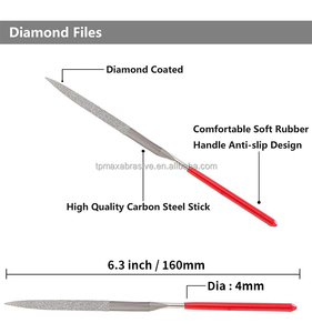 10-Mảnh DIY Kim Cương Kim Tập Tin Thiết Lập Thu Nhỏ Tập Tin Cho Gỗ Thủy Tinh Đá & Đồ Trang Sức Bao Gồm Vòng Phẳng Vuông Tập Tin (160Mm) - Product Image 2