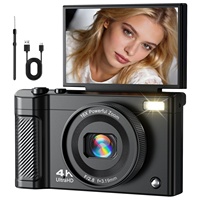 Caméra numérique CCD 4K DC16 en gros, 56MP, zoom 16X, caméra professionnelle pour vlogging, écran rotatif à 180°, webcam PC, streaming en direct