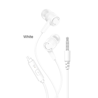 KAKUSIGA Harga Grosir Earphone Headphone Berkabel 3.5mm Kontrol Kabel di Dalam Telinga dengan Mikrofon