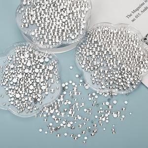 Pour <span class=keywords><strong>Amazon</strong></span> et Aliexpress 3D <span class=keywords><strong>strass</strong></span> Ss4-Ss20 verre plat fond diamant mixte Nail Art bijoux avec ABS fleur de prunier ensemble boîte - Product Image 3